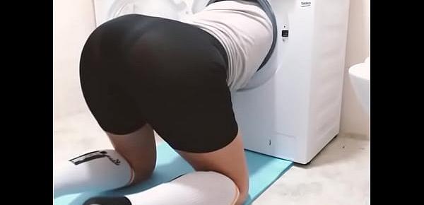 Sister stuck washer gets helped best adult free image