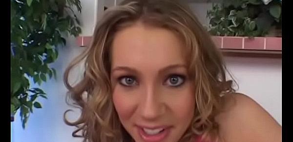 Curly Blonde Sucking Huge Cock