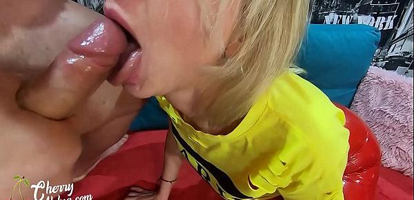 blonde milf enjoys her lover's cock